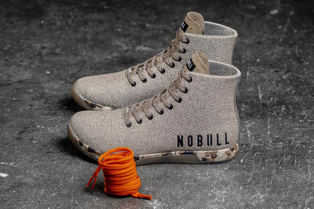 Baskets Montantes NOBULL Femme Grise - Chaussures NOBULL High-Top Earth Superfabric,France (2468-ZQJ